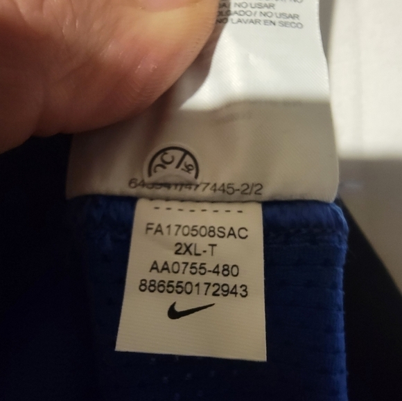 Nike NBA Pro Hyperstrong Padded Tights Pants 3/4 Blue Player Issued Size 2XL-T - Picture 6 of 8